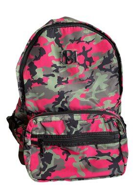 NWT Badgley Mischka Pink Camo Nylon  Backpack w/ Removable Belt Bag‎ Colorful